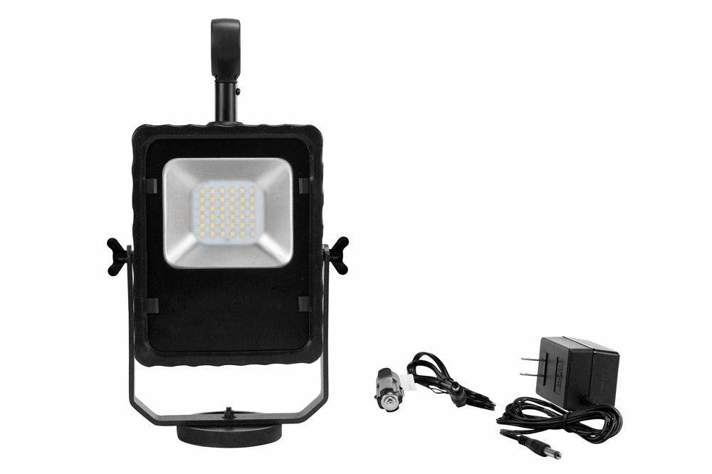 Rechargeable LED Area Light - Adjustable Magnetic Mount Base - L-ion Battery - 1000 Lumens
