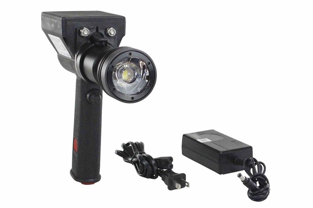 10W LED Light - Rechargeable L-ion - Pistol Style - 800 Lumens - 1500' X 100' Beam - 4° Spot Optic - Momentary Switch