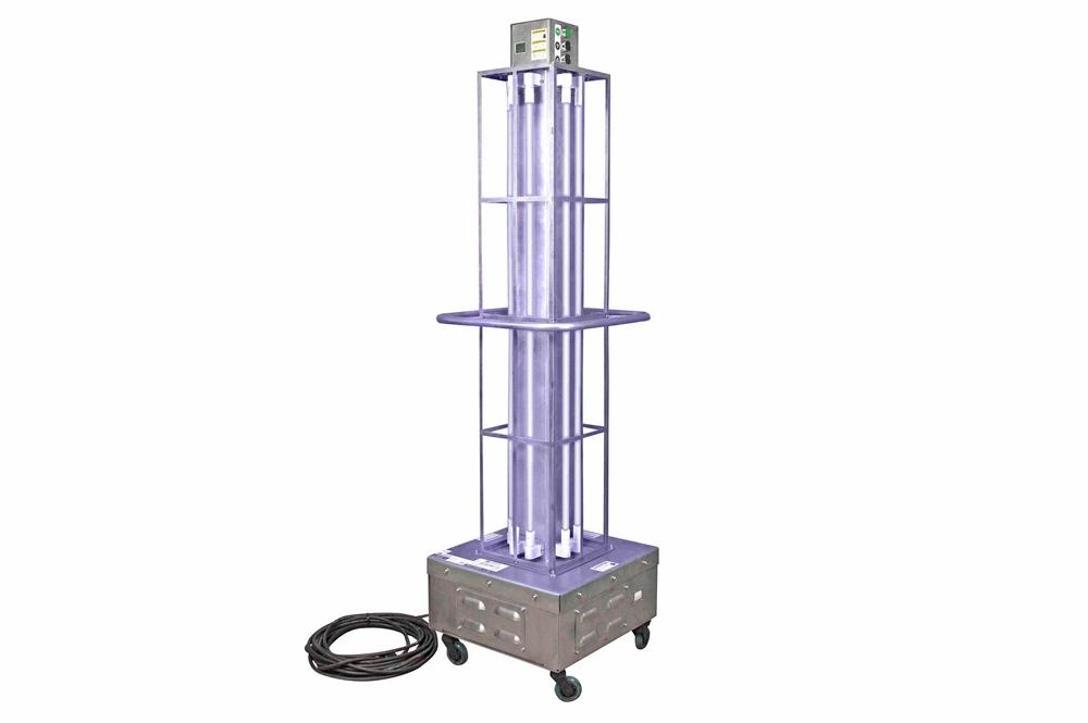 *RENT* Industrial Portable Far-UV Sanitation Cart - Kills 99% of Viruses - 8000 sq. ft. Area - 304 Stainless Steel - Remote/50' Cord