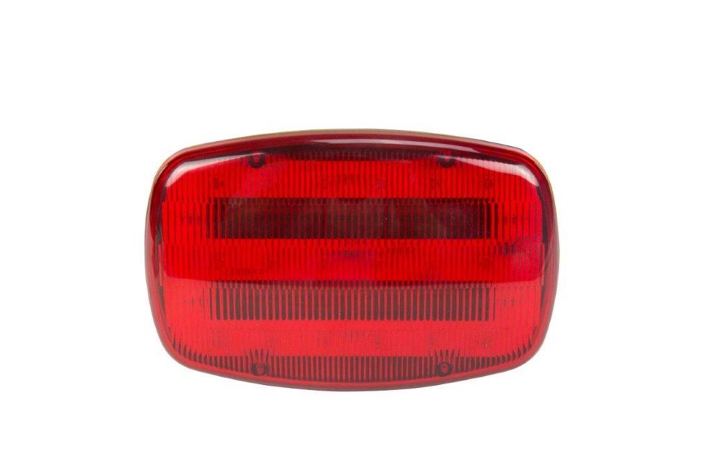 Larson LED Red Strobe Light - 18 LEDS - Battery Powered - Dual Magnetic Base - Continuous or Strobe Output