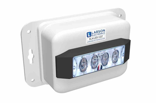 LED Strobe Beacon - 120-240V AC - Strobe or Steady Burn, Permanent Surface Mount