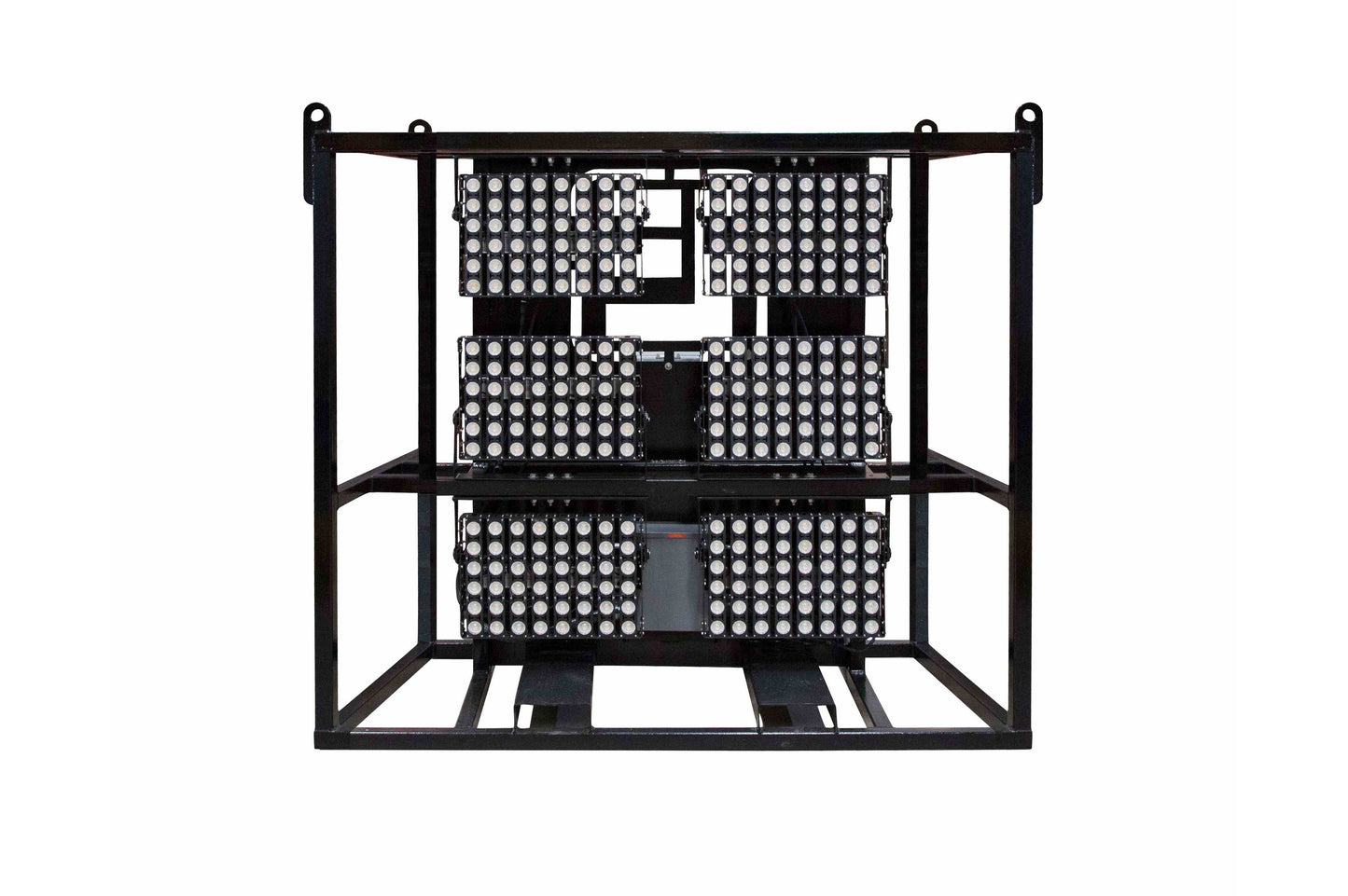 Larson 2880W Skid Mount LED Light Plant - 6 LED Fixtures - Crane Stadium Flood Lights - 480V AC 3-Phase