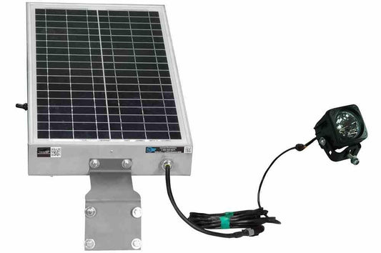 Solar Powered 10W LED Light - 12 Hr. Run Time - Day/Night Photocell or Motion Sensor - 10' SOOW Cord