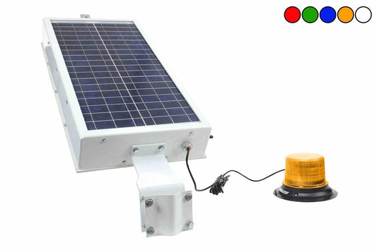 Solar Powered LED Light Beacon - Class I - 30 Strobing Patterns - Day or Night Use