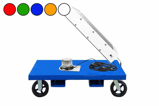 Solar Powered LED Light Beacon - Class I - 30 Strobing Patterns - Remote Signal - 10' Whip w/ BC - Skid/Pole Mount