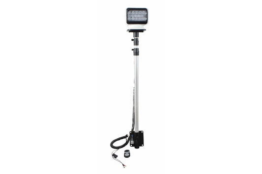 Larson Golight LED Spotlight on Telescoping Pole Mount & Mounting Bracket - Wireless Remote - 16' Coil Cord