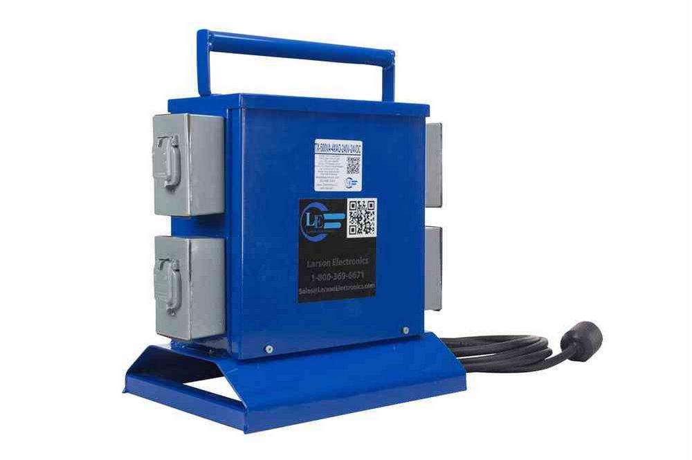 Transformer - 500 VA - Converts 120V or 240V AC to 12V or 24V AC Outlets - 4 Twist Lock Outlets