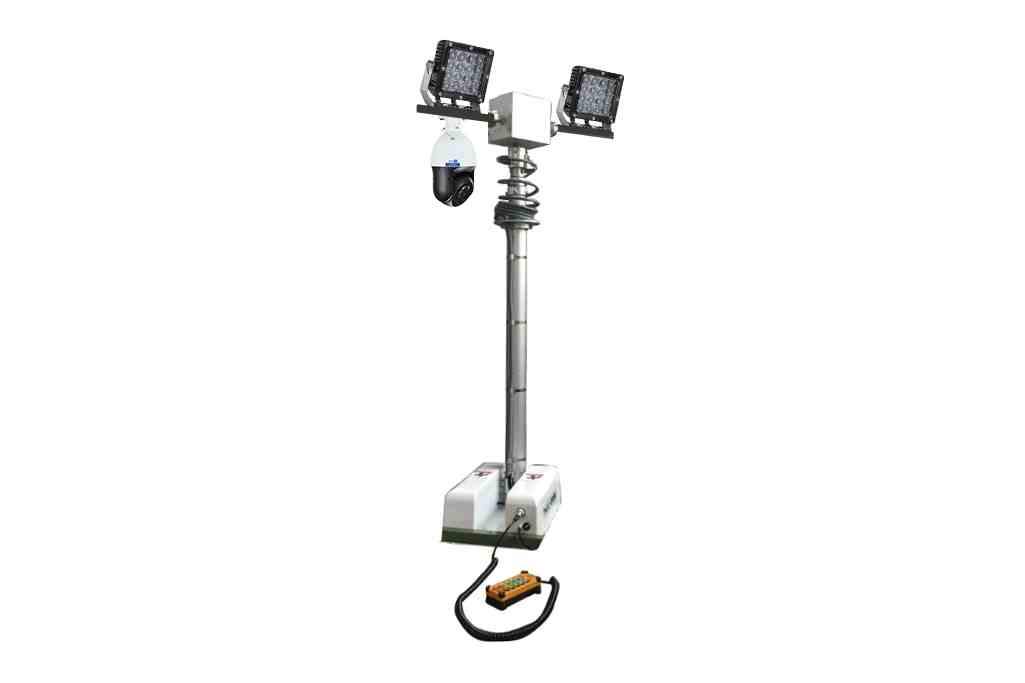 Larson 13.5' Vehicle Roof Mount Tower LED Lights w/ Camera - (2) Lamps - PTZ Camera - NVR/Wireless Router