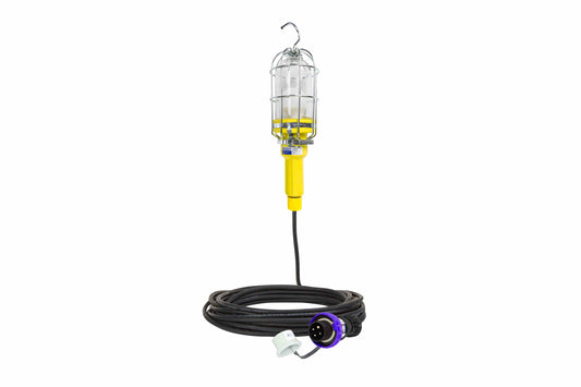 Larson Vapor Proof (Waterproof) LED Inspection Light / Hand Lamp / Drop Light - Colored LED Bulb - 20M Cord w/ Cord Cap