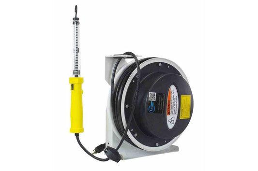 14" LED Task Light w/ Magnetic Hook - 50' Cord with Cord Reel - 120V AC - Work Area Lighting