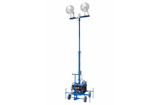 Larson Mini Light Tower with 3000VA Generator - Two 1000 Watt Metal Halide Lamps - 6 Hour Runtime