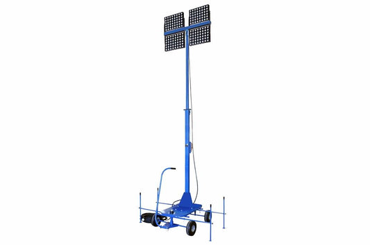 Non-Towable Rechargeable Light Tower w/ Wheels - 9-30' - (4) 480W LED Lamps - 240,000 lms - Roll-Around Cart