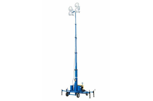 4000W Non-Towable Light Tower w/ Wheels - 15-50 Feet - (4) 1000 Watt MH Lamps - 440,000 Lumens - 9KW