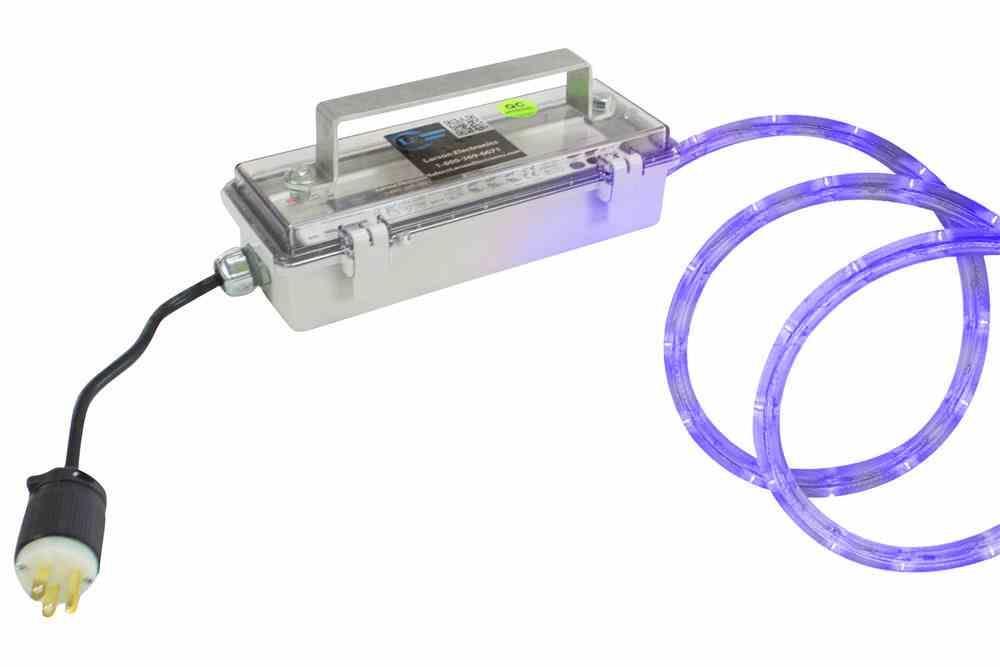 194’ Weatherproof Purple LED Rope Light - 155.2 Watts - 120-277V AC Stepped Down to 12V DC