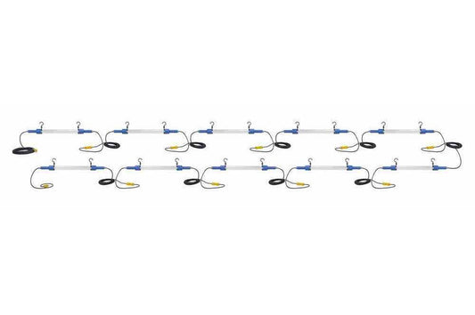 140W Anti-Theft 300' LED Stringer - (10) 14W LED T8-Style Lamps - 17,500 Lumens - Wet Area Approved