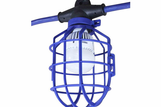510' Temporary Tunnel String Light - 51 LED Work Lamps - 208/277V - 8/5 SJTW Cable - Twist Lock End