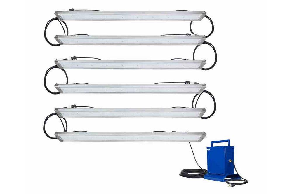 General Area Use LED String Light - (6) 160W LED Fixtures - 115,200 Lumens - Inline Transformer
