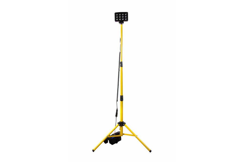 36 Watt Portable Rechargeable LED Tripod Lighting System – 2,000 Lumens - Rechargeable Battery