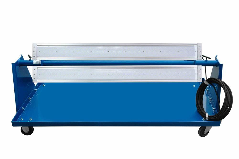 320W Work Area LED Lights on Cart with Wheels - 4ft Dual LED Lamps - 50ft Cord