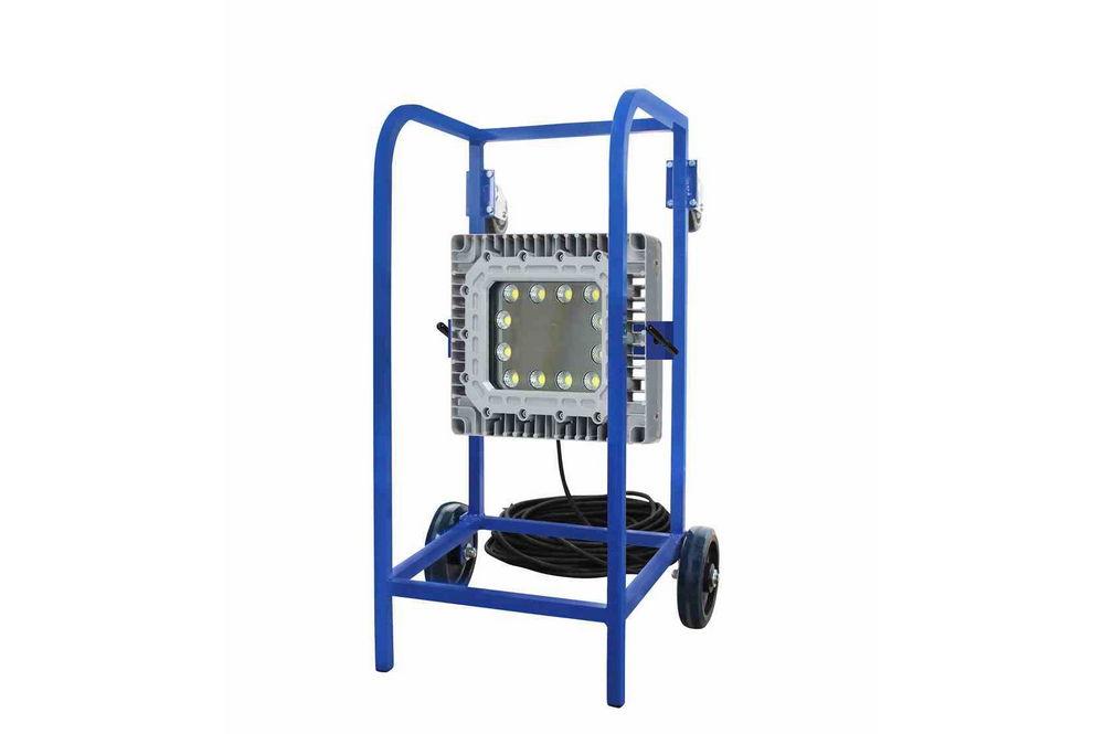 150W LED Light on 35" Dolly Cart - 17500 Lumens- 100' SOOW Cord w/ General Area Cord Cap