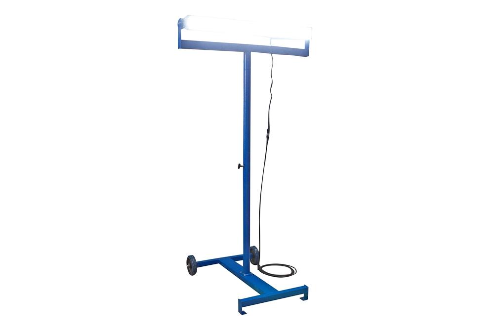 160W Mobile LED Light Stand w/ Dual Wheels - 360 Rotation - IP65 - 4' Stand - Extends to 7'