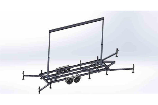 24’ x 6.5 Tandum Axle Trailer - Dual Hydraulic Masts - Extends 8.5' to 18' - Lifts 2000lb Payload