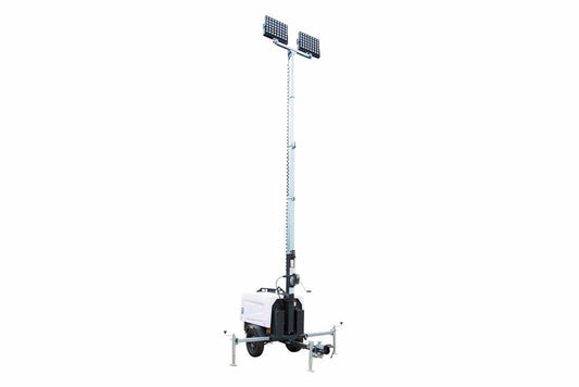 6,000 Watt Generator - Water Cooled Diesel Engine - 25' Telescoping Tower - (2) 150W LED Fixtures