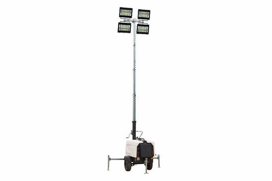4000 Watt LED Light Plant - 7,500W Generator - Water Cooled Diesel Engine - 14' to 30' Mast