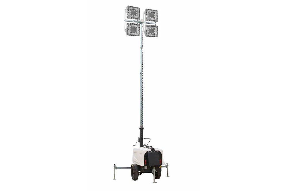 6,000 Watt Generator - Water Cooled Diesel Engine - 30' Telescoping Tower - 4 150W LED Fixtures