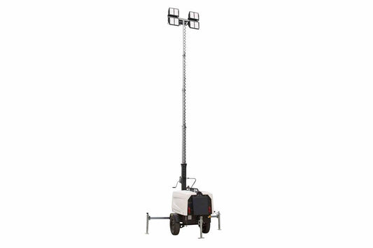 6,000W Generator - Water Cooled Diesel Engine - 30' Telescoping Tower - 170,000 Lms - 4 LED Fixtures - Auto Timer