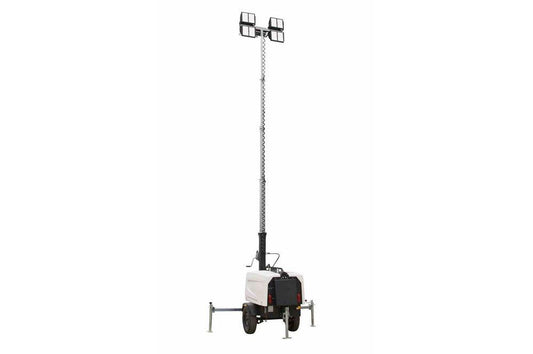 8,000 Watt Generator - Water Cooled Diesel Engine - 30' Telescoping Tower - 4 LED Fixtures