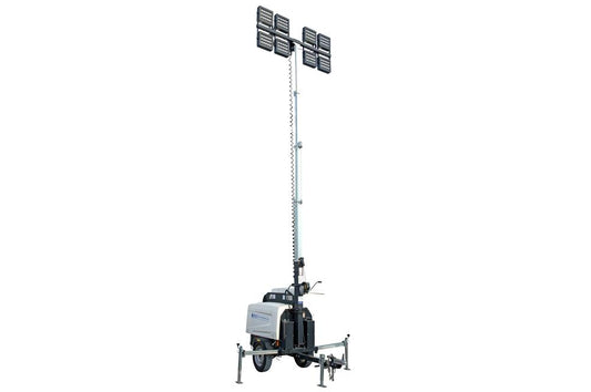 6,000 Watt Generator - Water Cooled Diesel Engine - 30' Telescoping Tower - 8 LED Fixtures