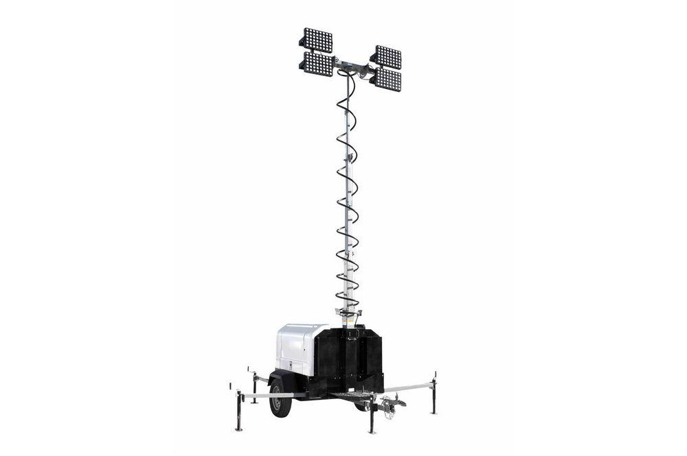 Hydraulic Light Tower w/ Diesel Engine Generator - 4X480 Watt LED Lamps - 90mph Wind Rating - PuriLite