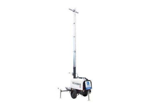 Larson Mobile Light Tower - 6kW Diesel Generator - 30' Tower - 30 Gal Capacity w/ 60-hr Runtime - NO LAMPS
