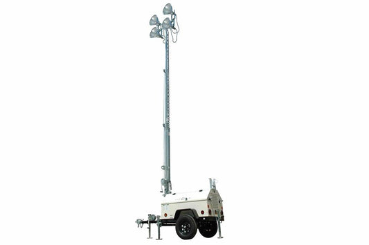 6,000W Generator - Water Cooled Diesel Engine - 30' Telescoping Tower - (4) MH Fixtures - 30Gal Fuel Tank