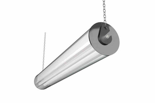 128W Emergency Wash Down Fluorescent Light - 120/277V - (4) T8 Lamps, Emergency Battery - Shatterproof/NSF Food Safe