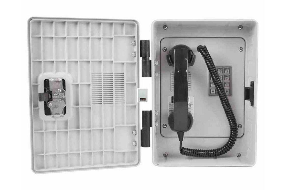 Weatherproof Phone w/ Dial Pad - Analog - Non-metallic Housing - Noise Canceling - 6' Handset Cord