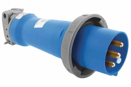 IEC 60309 Waterproof Plug, 20 Amps 2P+E, 250V 1PH 2P3W, Pin & Sleeve, IP67