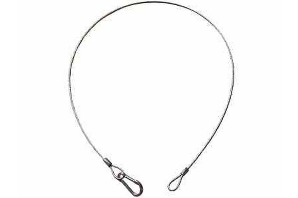 8" Stainless Steel Double Eyelet Safety Cable - Double Eyelet - 3.8 Inch Eyelet - 8 Inch Between