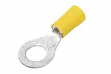 Larson 100 Pack - #10 Stud 12-10 AWG Yellow Ring Terminal Connectors