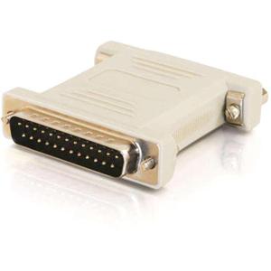C2G Null Modem Adapter - 1 x DB-25 Male - 1 x DB-25 Female - Beige