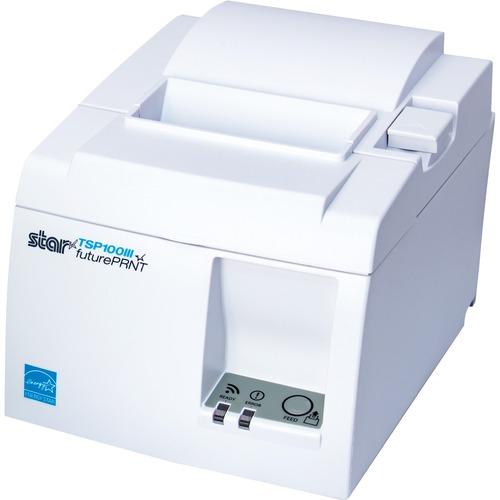 Star Micronics TSP143IIIW WT US Desktop Direct Thermal Printer - Monochrome - Receipt Print - USB - 2.83" Print Width - 250 mm/s Mono - 203 dpi - Wireless LAN - 3.15" (80 mm) Label Width
