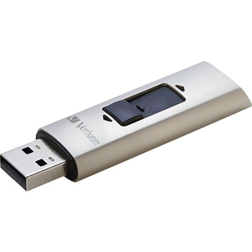 Verbatim 256GB Store 'n' Go Vx400 USB 3.0 Flash Drive - Silver - 256 GB - USB 3.0 - Silver - Lifetime Warranty - 1 Each