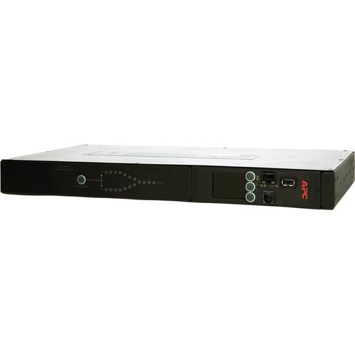 Schneider Electric APC by Schneider Electric Rack ATS, 208V, 20A, C20 in, (8) C13 (1) C19 out - 1 x IEC 60320 C19, 8 x IEC 60320 C13 - 208 V AC - 20 A