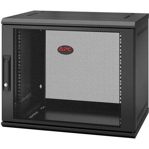 Schneider Electric APC by Schneider Electric NetShelter WX 9U Single Hinged Wall-mount Enclosure 400mm Deep - For Networking, Airflow System - 9U Rack Height x 19" (482.60 mm) Rack Width x 12.95" (329 mm) Rack Depth - Wall Mountable - Black - 90.91 kg St