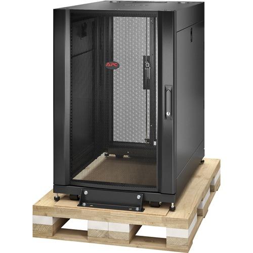 Schneider Electric APC by Schneider Electric NetShelter SX Rack Cabinet - For Server, Storage - 18U Rack Height x 19" (482.60 mm) Rack Width x 29.75" (755.65 mm) Rack Depth - Floor Standing - Black - 1023 kg Dynamic/Rolling Weight Capacity - 1364 kg Stat