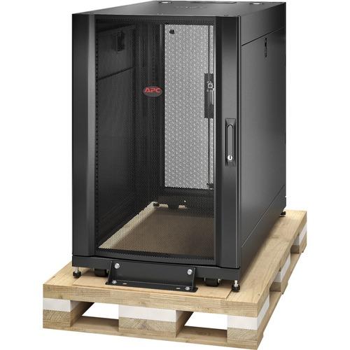 Schneider Electric APC by Schneider Electric NetShelter SX Rack Cabinet - For Server, Storage - 18U Rack Height x 19" (482.60 mm) Rack Width x 36.25" (920.75 mm) Rack Depth - Floor Standing - Black - 1023 kg Dynamic/Rolling Weight Capacity - 1364 kg Stat