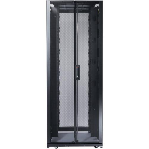 Schneider Electric NetShelter SX 48U 750mm Wide x 1200mm Deep Enclosure - For Blade Server, Converged Infrastructure - 48U Rack Height x 19" (482.60 mm) Rack Width - Floor Standing - Black - 1022.73 kg Dynamic/Rolling Weight Capacity - 1363.64 kg Static/