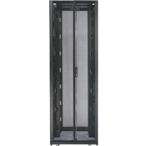 Schneider Electric APC by Schneider Electric NetShelter SX AR3357SP Rack Cabinet - For Blade Server, Converged Infrastructure - 48U Rack Height x 19" (482.60 mm) Rack Width x 41.26" (1048 mm) Rack Depth - Black - 1022.73 kg Dynamic/Rolling Weight Capacit
