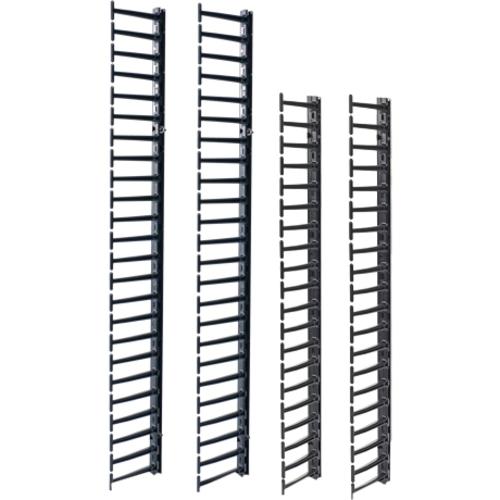 Schneider Electric APC by Schneider Electric Vertical Cable Manager for NetShelter SX 45U Networking Enclosure (Qty 4) - Black - 4 Pack - 45U Rack Height
